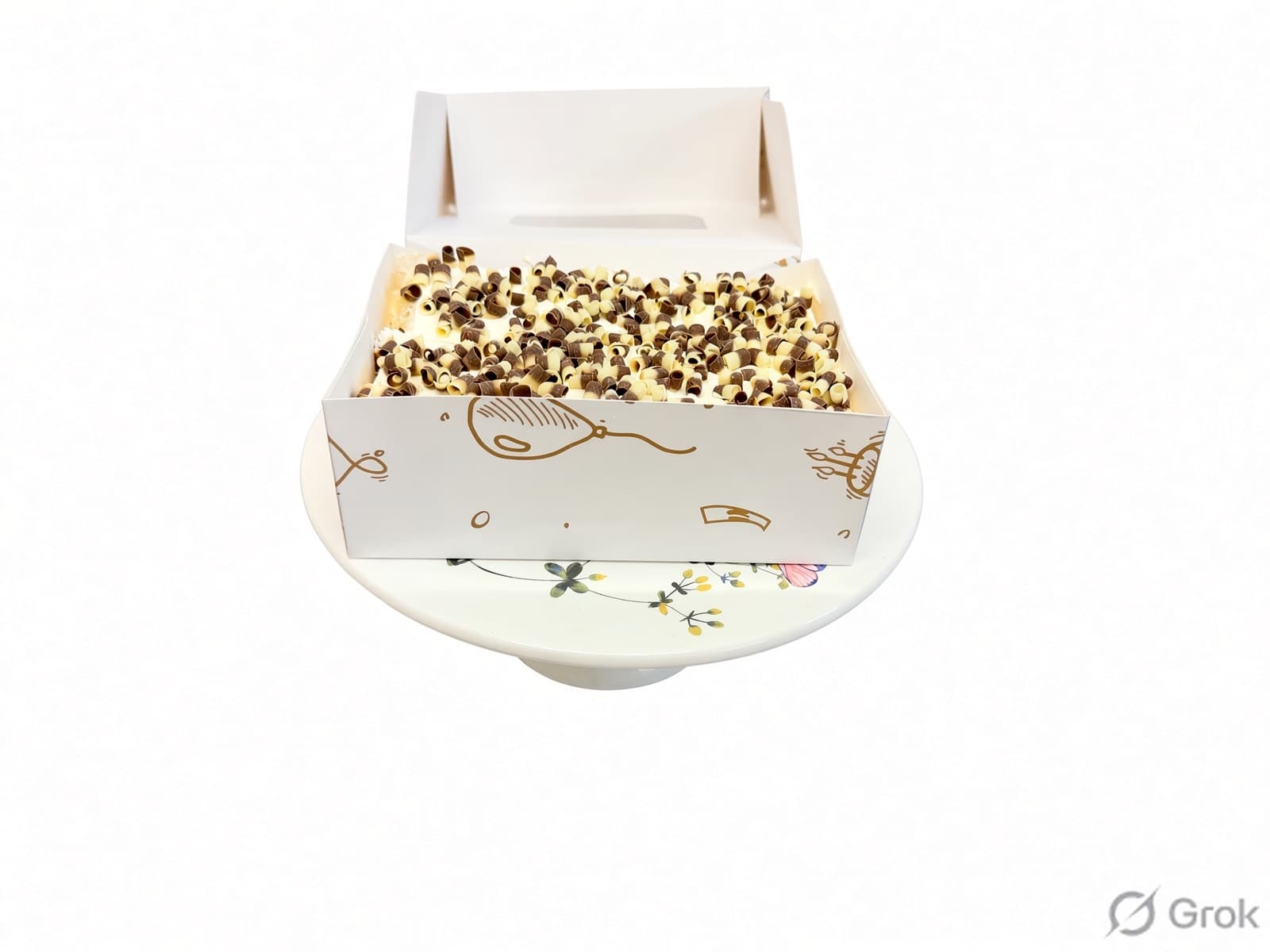 Marbled Curls Cake Box view 2
