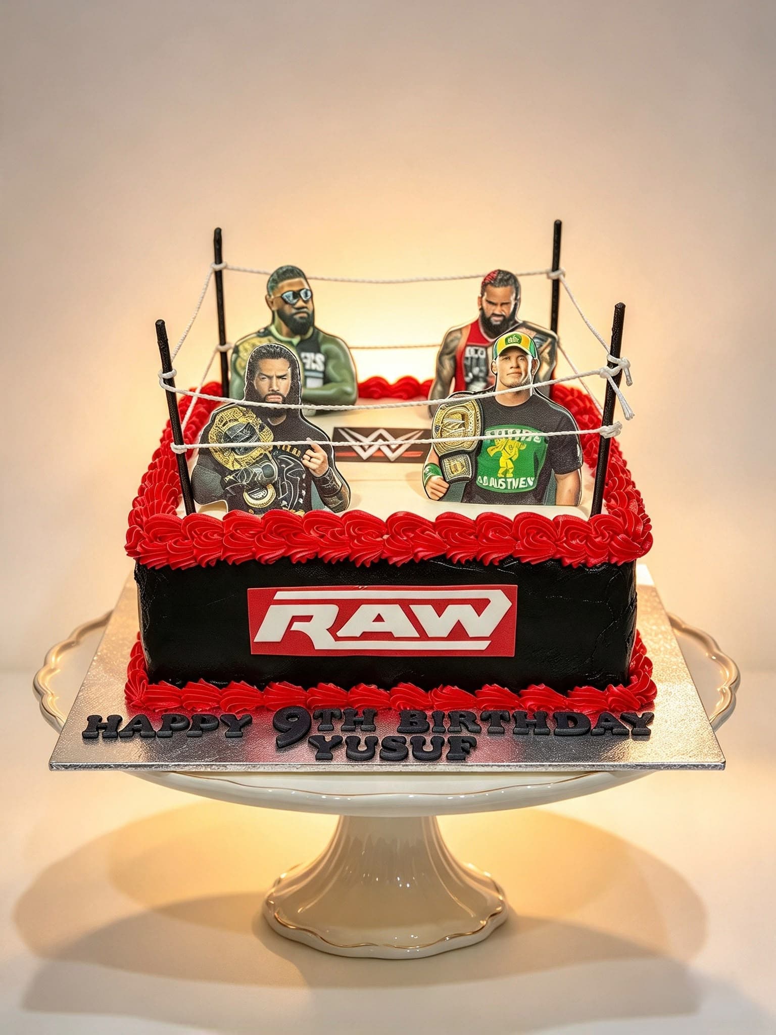 Wrestling Ring Cake view 2