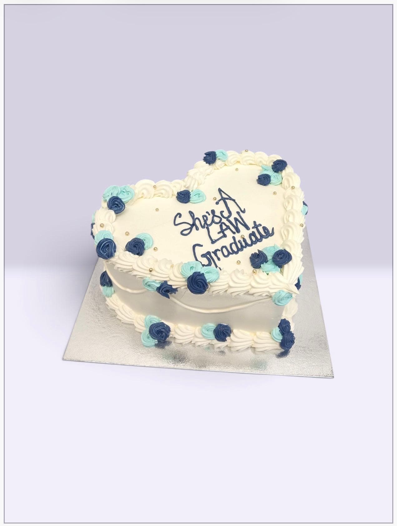Heart-Shaped Law Graduate Cake view 2