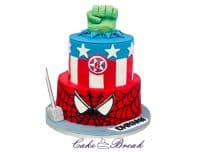 Avengers icing cake view 2
