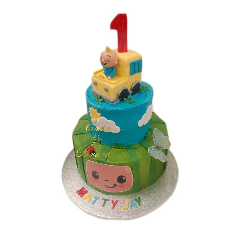 2 Tier Cocomelon Cake view 2