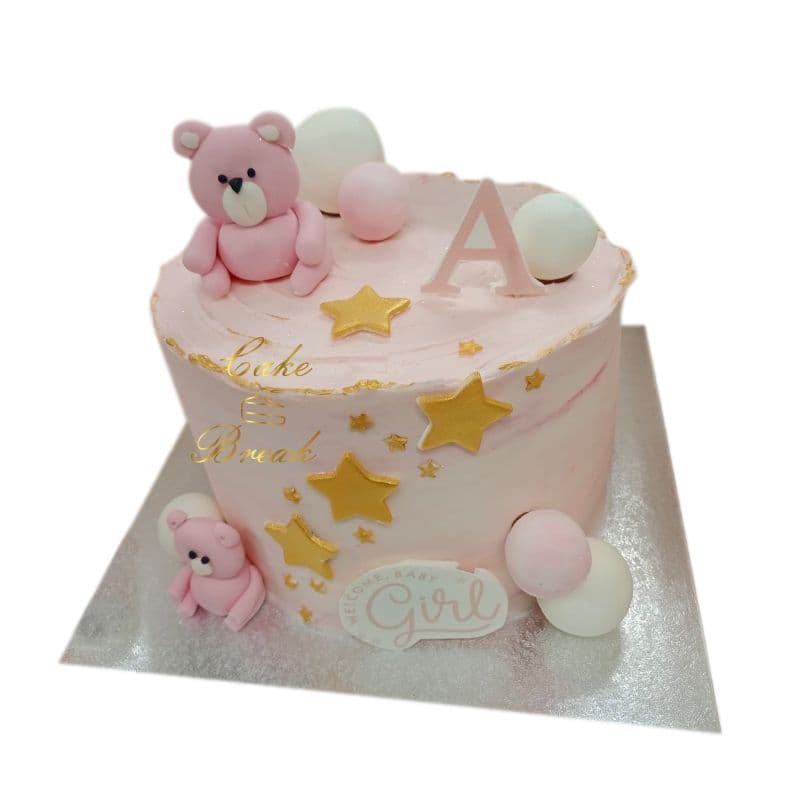 Pink Teddy Cake view 2