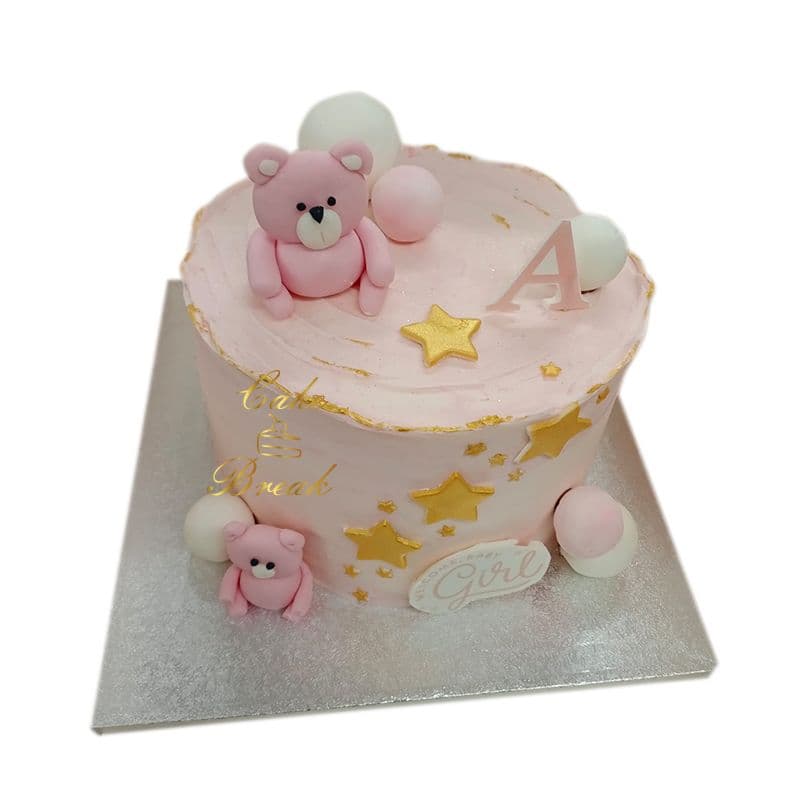Pink Teddy Cake view 3
