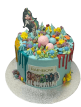 Rainbow High cake view 2