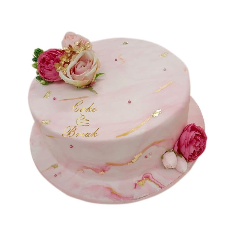 Pink Marble Cake view 2