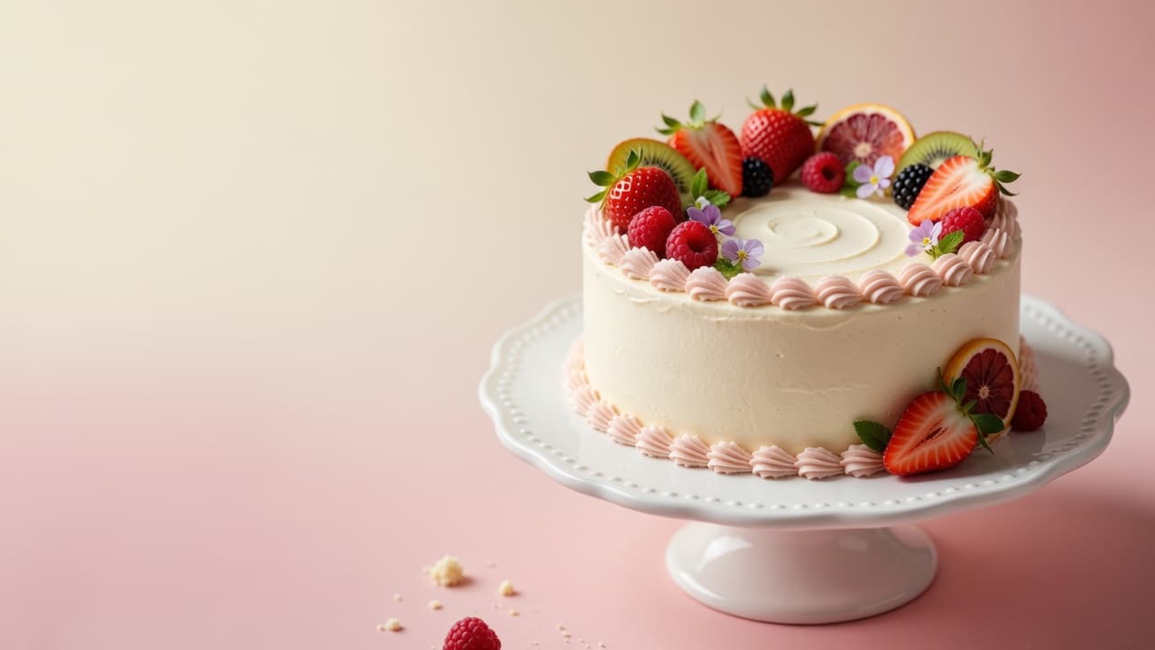 Round celebration cake